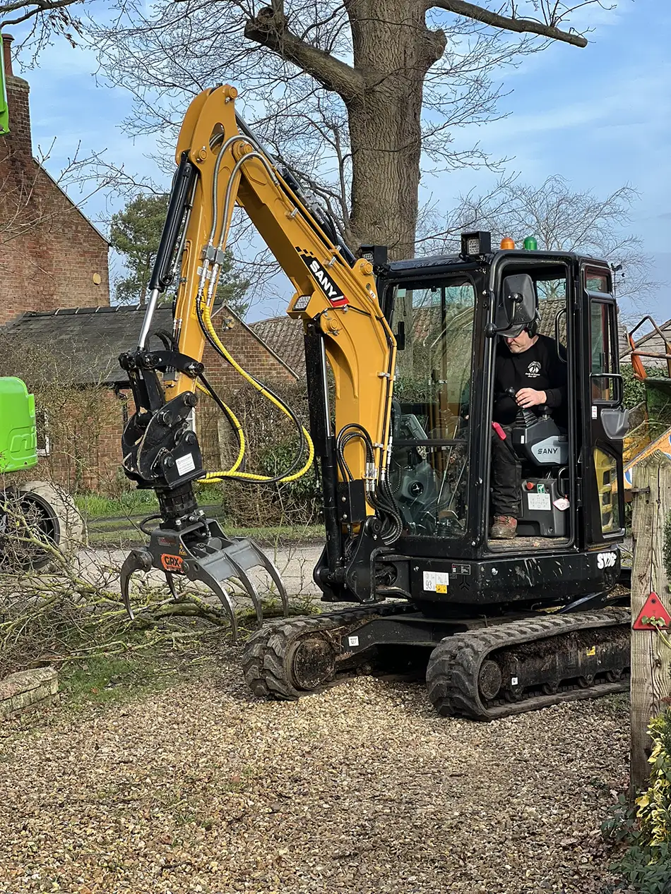 Ray in a Sany digger